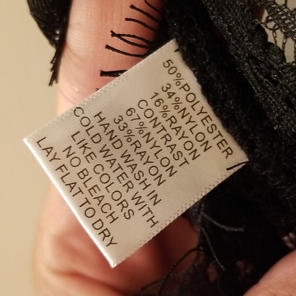 😍 Nordstrom new w/tags sassy black lace top 👌 🔥 - Picture 5 of 6